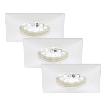 Briloner 7205-036 - SETTI 3x LED Kylpyhuoneen upotettava valo ATTACH LED/5W/230V IP44 valkoinen