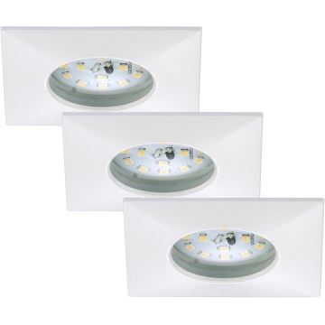 Briloner 7205-036 - SETTI 3x LED Kylpyhuoneen upotettava valo ATTACH LED/5W/230V IP44 valkoinen