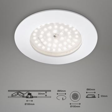 Briloner 7206-016 - LED Kylpyhuoneen upotettava valo LED/10,5W/230V IP44