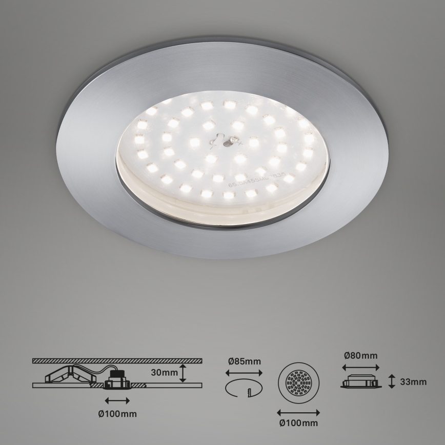 Briloner 7206-019 - LED-kylpyhuoneen upotettu valaisin ATTACH LED/10,5W/230V IP44