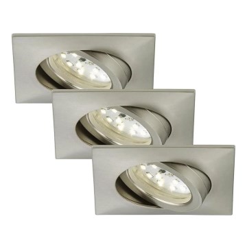 Briloner 7210-032 - SETTI 3x LED Kylpyhuoneen upotettava valo ATTACH LED/5W/230V IP23 kromi