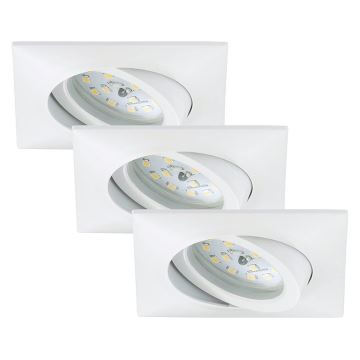 Briloner 7210-036 - SETTI 3x LED Kylpyhuoneen upotettava valo ATTACH LED/5W/230V IP23 valkoinen