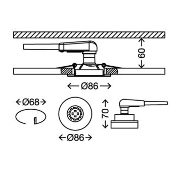 Briloner 7220-032 - SETTI 3x LED-kattovalaisin kylpyhuoneeseen FIT 1xGU10/5W/230V mattanikkeli