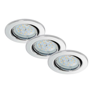 Briloner 7220-038 - SETTI 3x LED-kattovalaisin kylpyhuoneeseen FIT 1xGU10/5W/230V