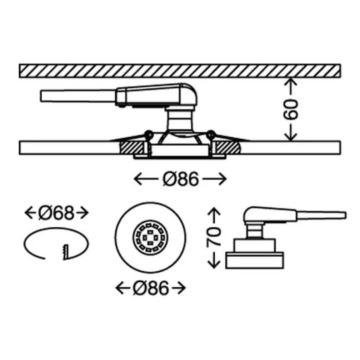 Briloner 7277-038 - SETTI 3x LED Himmennettävä upotettu kylpyhuonevalaisin 1xGU10/5W/230V IP23