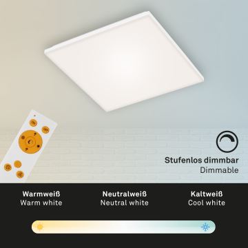 Briloner 7378-116 - Himmennettävä LED-kattovalaisin FRAMELESS LED/24W/230V 3000-6500K + kauko-ohjaus