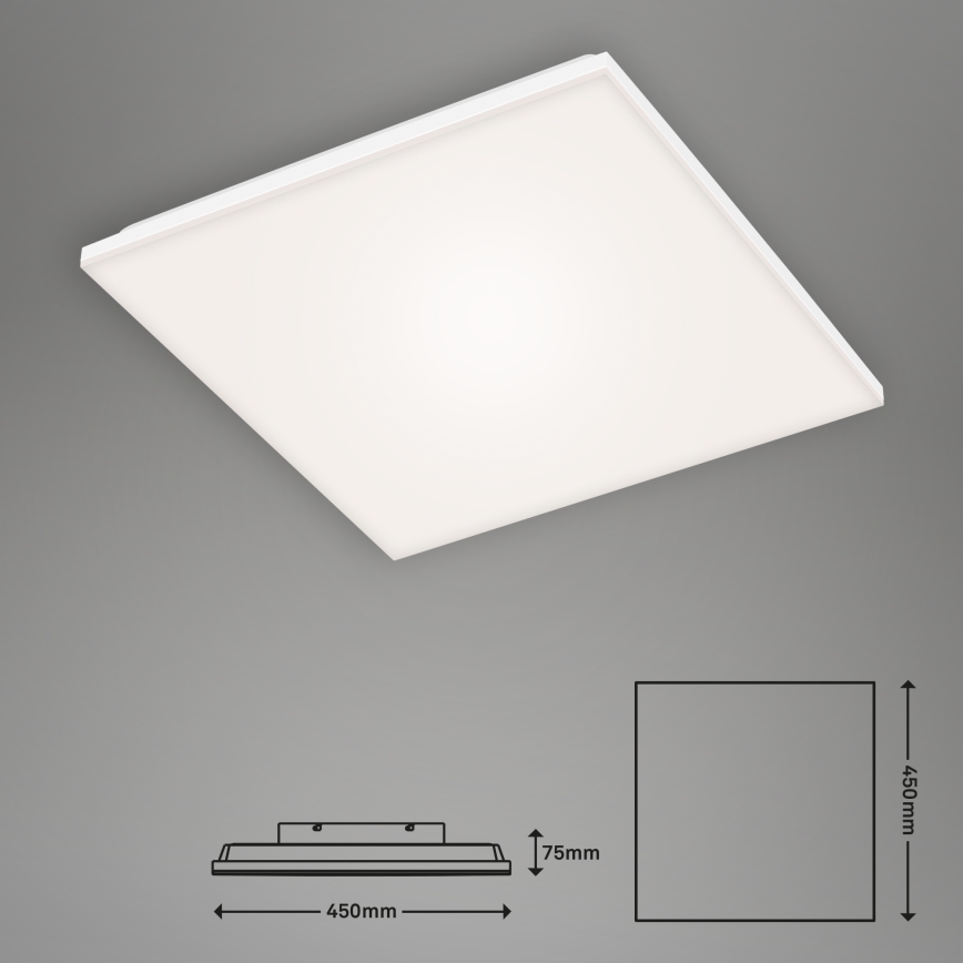 Briloner 7378-116 - Himmennettävä LED-kattovalaisin FRAMELESS LED/24W/230V 3000-6500K + kauko-ohjaus