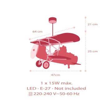 Dalber 54572 - Lasten kattokruunu LITTLE TEDDY 1xE27/15W/230V