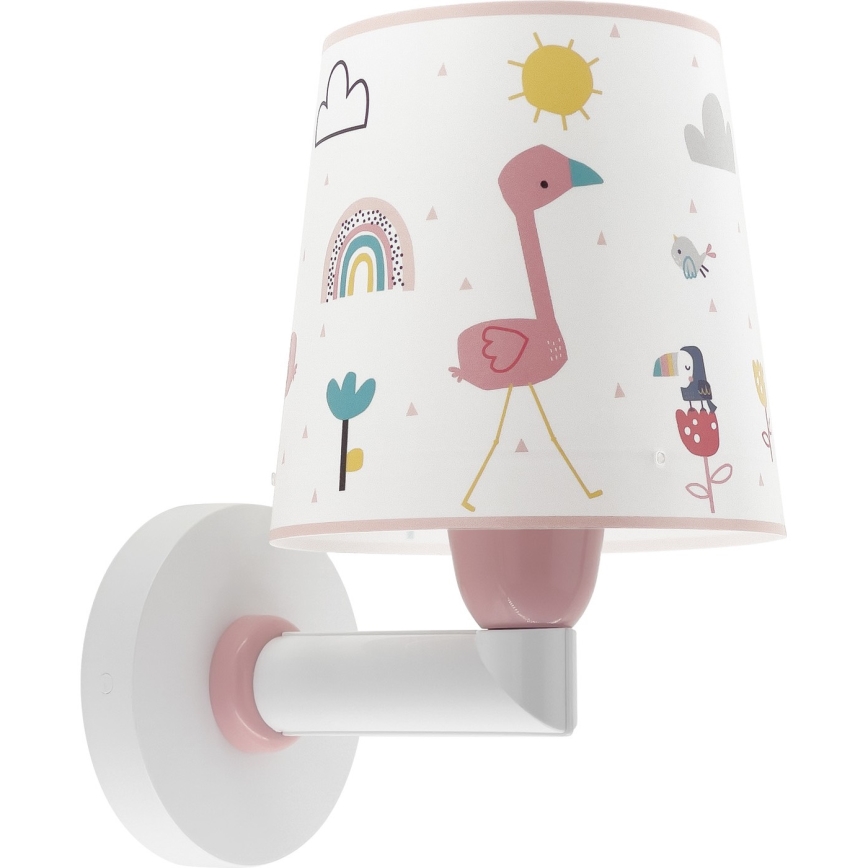 Dalber 82469 - Lasten seinävalaisin FLAMINGO 1xE27/15W/230V