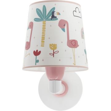 Dalber 82469 - Lasten seinävalaisin FLAMINGO 1xE27/15W/230V