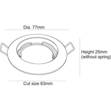 Deko-Light 120017 - Upotettu valo RUND 1xGU5,3-MR16/35W/12V valkoinen