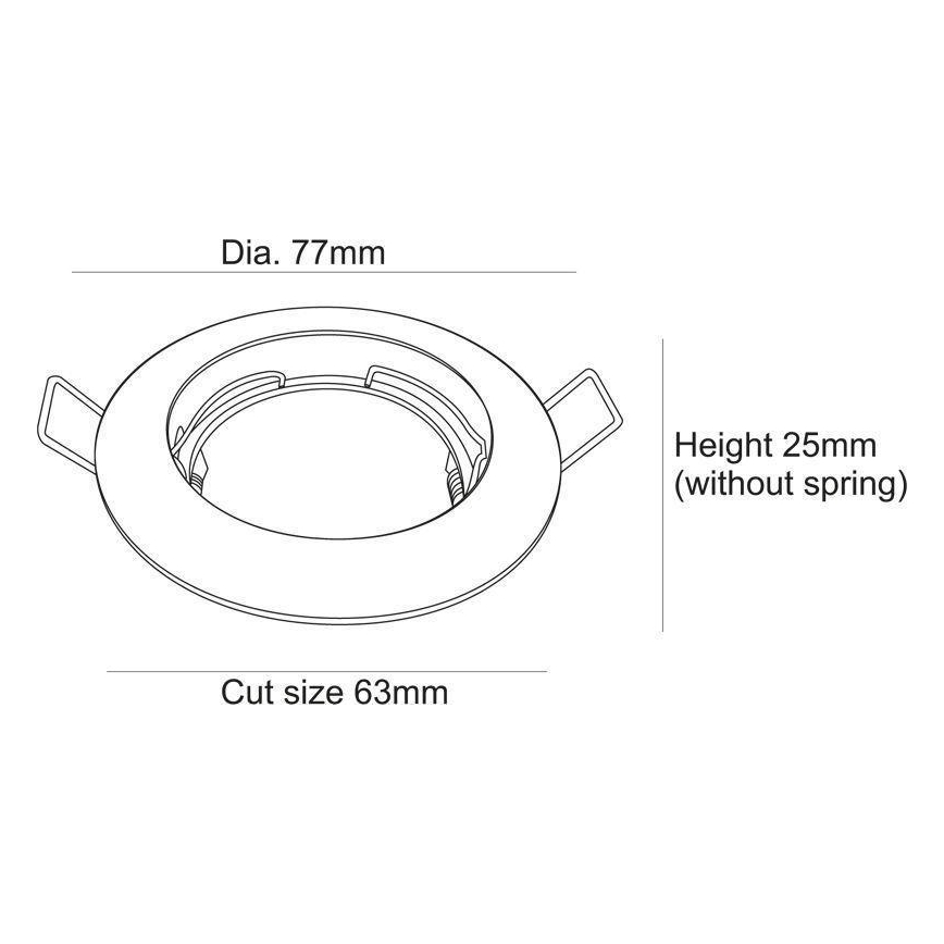 Deko-Light 120017 - Upotettu valo RUND 1xGU5,3-MR16/35W/12V valkoinen