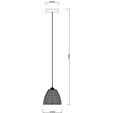 Deko-Light 342025 - Kattokruunu johdossa FILO 1xE27/60W/230V halkaisija 19 cm hopea