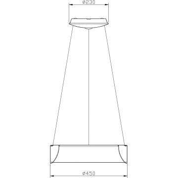 Deko-Light 342122 - Himmennettävä LED-kattokruunu johdossa SCULPTORIS LED/27W/230V 3000K halkaisija 45 cm