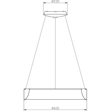 Deko-Light 342125 - Himmennettävä LED-kattokruunu johdossa SCULPTORIS LED/27W/230V 4000K halkaisija 60 cm