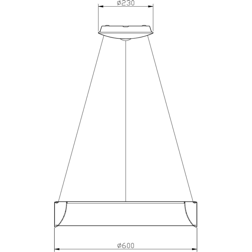 Deko-Light 342125 - Himmennettävä LED-kattokruunu johdossa SCULPTORIS LED/27W/230V 4000K halkaisija 60 cm