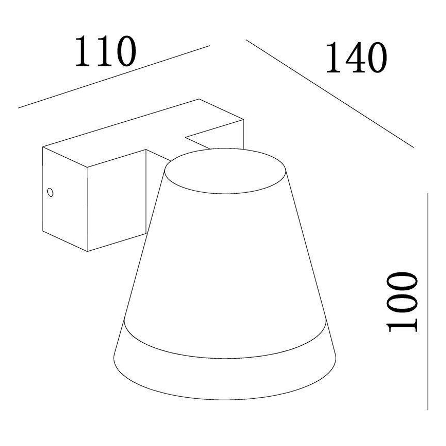 Deko-Light 731076 - LED-ulkoseinävalaisin SERPENTIS LED/6,2W/230V IP54 musta