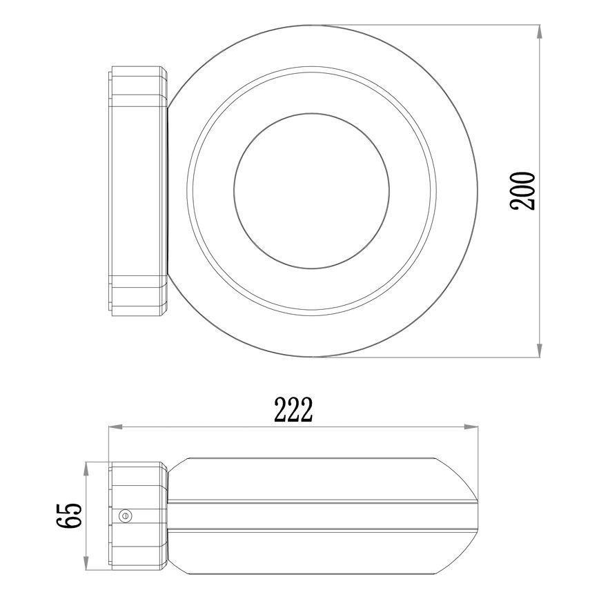 Deko-Light 731081 - LED-ulkoseinävalaisin MUSCAE LED/13W/230V IP54 antrasiitti