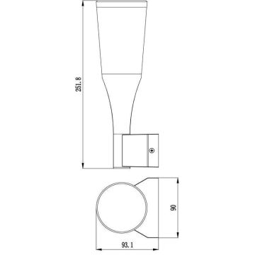 Deko-Light 731083 - LED-ulkoseinävalaisin BESSMA LED/9,6W/230V IP54 antrasiitti