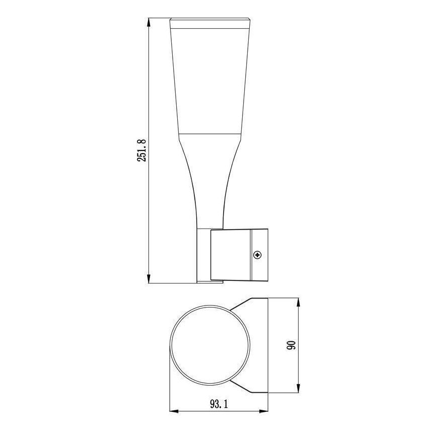 Deko-Light 731083 - LED-ulkoseinävalaisin BESSMA LED/9,6W/230V IP54 antrasiitti