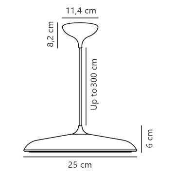 DFTP by Nordlux - Himmennettävä LED-kattokruunu johdossa ARTIST LED/14W/230V halkaisija 25 cm beige