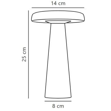 DFTP by Nordlux - Himmennettävä LED-ulkopöytälamppu ARCELLO LED/2,8W/3,7V IP54