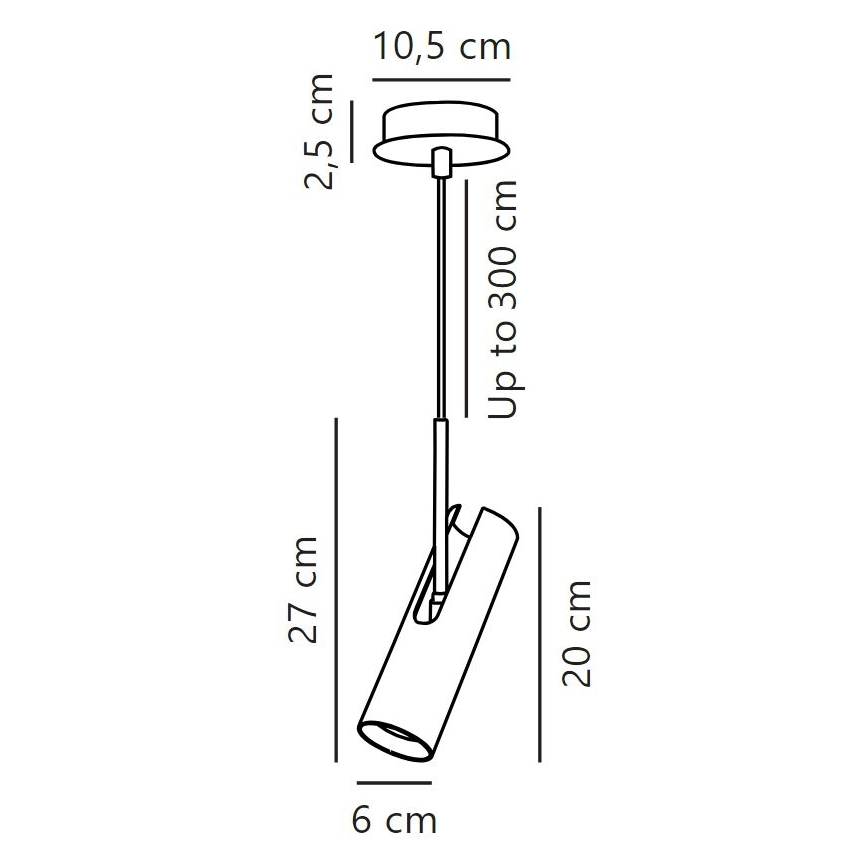 DFTP by Nordlux - Kattokruunu johdossa MIB 1xGU10/8W/230V musta