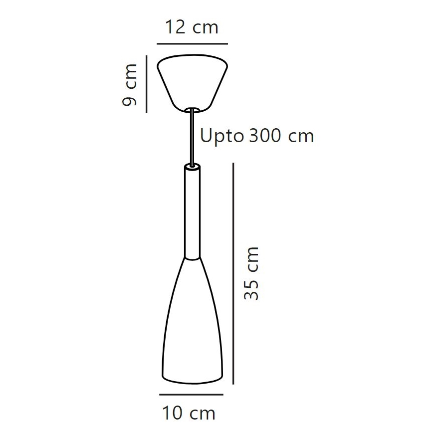 DFTP by Nordlux - Kattokruunu johdossa PURE 1xE27/40W/230V halkaisija 10 cm musta/saksanpähkinä