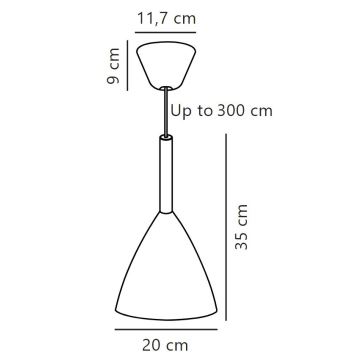 DFTP by Nordlux - Kattokruunu johdossa PURE 1xE27/40W/230V halkaisija 20 cm valkoinen/tuhka