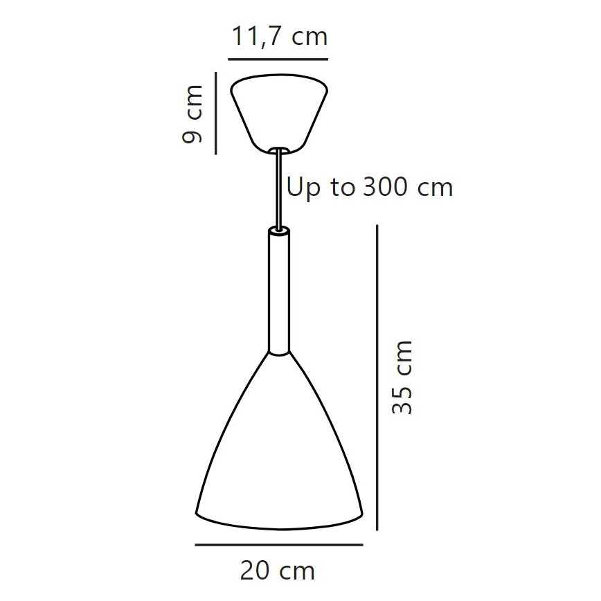 DFTP by Nordlux - Kattokruunu johdossa PURE 1xE27/40W/230V halkaisija 20 cm valkoinen/tuhka