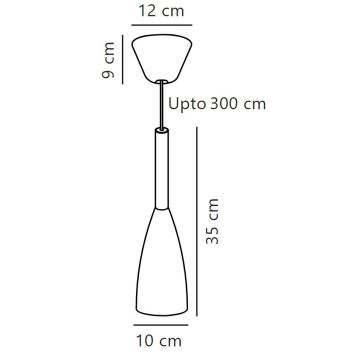 DFTP by Nordlux - Kattokruunu johdossa PURE 1xE27/40W/230V halkaisija 10 cm valkoinen/saksanpähkinä