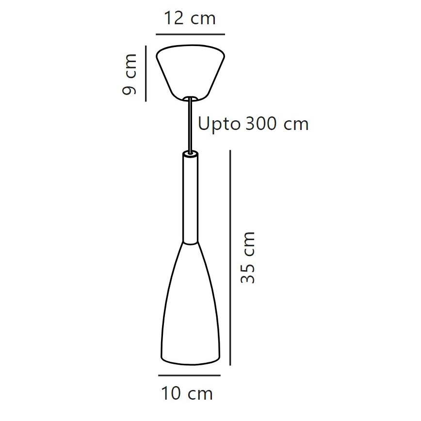 DFTP by Nordlux - Kattokruunu johdossa PURE 1xE27/40W/230V halkaisija 10 cm valkoinen/saksanpähkinä