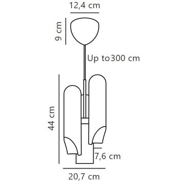 DFTP by Nordlux - Kattokruunu johdossa ROCHELLE 3xGU10/15W/230V