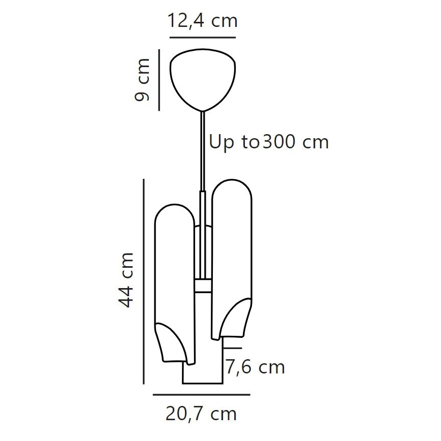 DFTP by Nordlux - Kattokruunu johdossa ROCHELLE 3xGU10/15W/230V