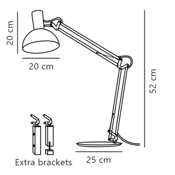 DFTP by Nordlux - Pöytävalaisin ARKI 1xE27/60W/230V musta