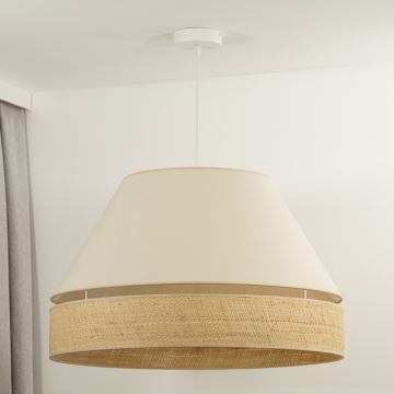 Duolla - Kattokruunu johdossa YUTE AVIGNON 1xE27/15W/230V kerma/beige