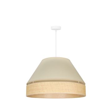 Duolla - Kattokruunu johdossa YUTE AVIGNON 1xE27/15W/230V kerma/beige