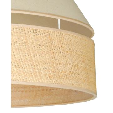 Duolla - Kattokruunu johdossa YUTE AVIGNON 1xE27/15W/230V kerma/beige