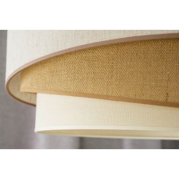 Duolla - Kiinteä kattokruunu KOBO 1xE27/15W/230V halkaisija 45 cm beige/ruskea/valkoinen