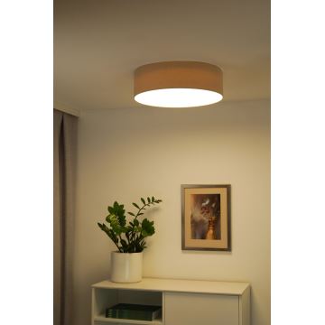 Duolla - LED-kattovalaisin CORTINA LED/26W/230V halkaisija 30 cm 4000K beige