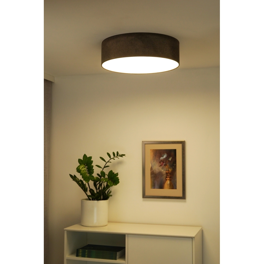 Duolla - LED-kattovalaisin CORTINA LED/26W/230V halkaisija 45 cm 4000K ruskea