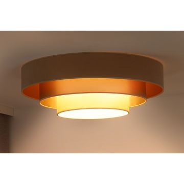 Duolla - LED-kattovalaisin LUNETA LED/26W/230V halkaisija 60 cm 4000K beige/kulta/kerma