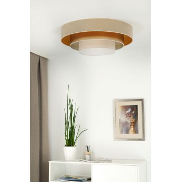 Duolla - LED-kattovalaisin LUNETA LED/26W/230V halkaisija 60 cm 4000K beige/kulta/kerma