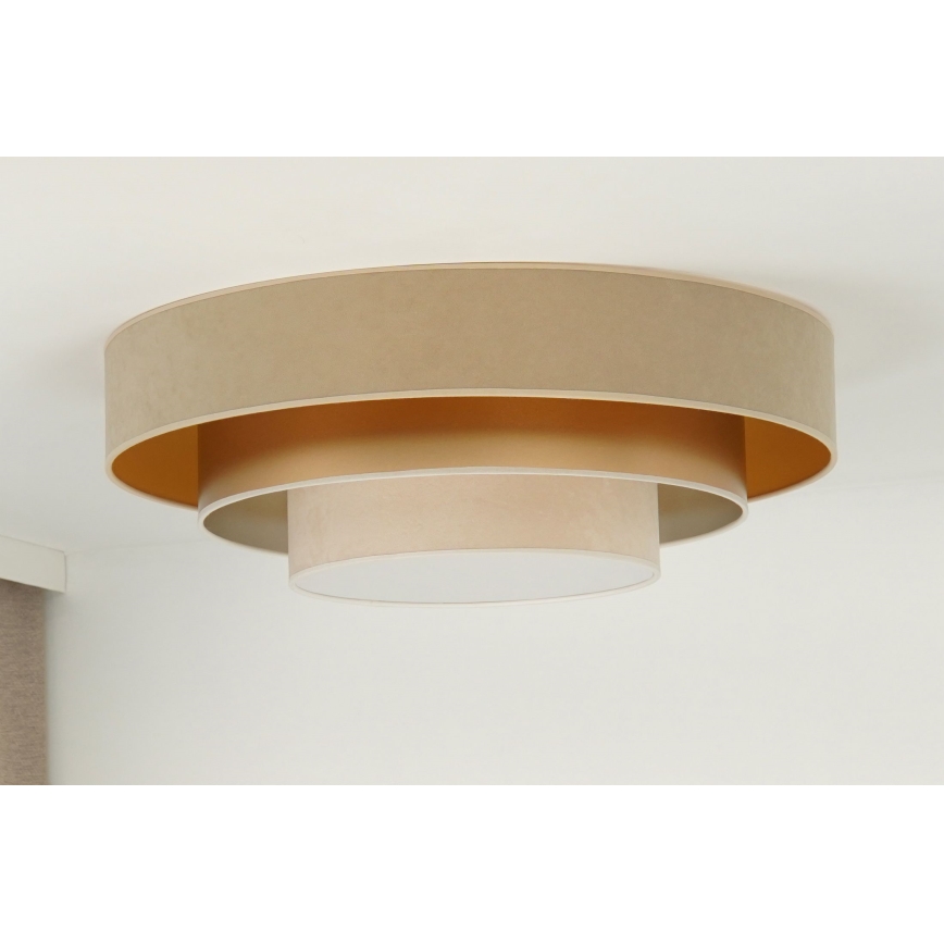 Duolla - LED-kattovalaisin LUNETA LED/26W/230V halkaisija 60 cm 4000K beige/kulta/kerma