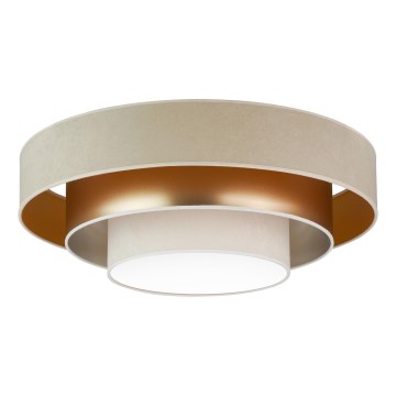 Duolla - LED-kattovalaisin LUNETA LED/26W/230V halkaisija 60 cm 4000K beige/kulta/kerma