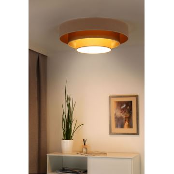 Duolla - LED-kattovalaisin LUNETA LED/26W/230V halkaisija 60 cm 4000K kerma/kulta/beige