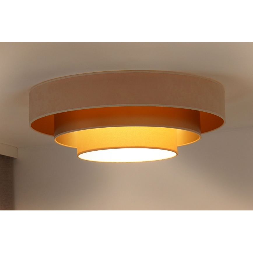 Duolla - LED-kattovalaisin LUNETA LED/26W/230V halkaisija 60 cm 4000K kerma/kulta/beige