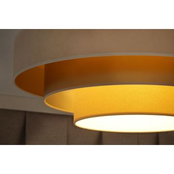 Duolla - LED-kattovalaisin LUNETA LED/26W/230V halkaisija 60 cm 4000K kerma/kulta/beige