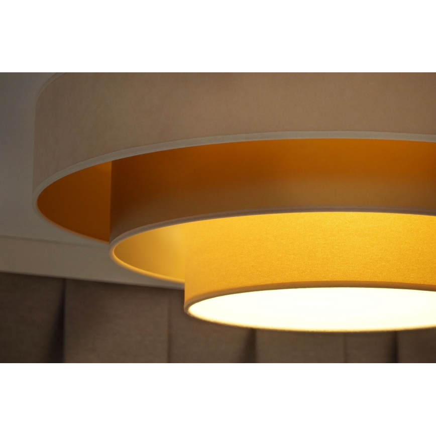 Duolla - LED-kattovalaisin LUNETA LED/26W/230V halkaisija 60 cm 4000K kerma/kulta/beige