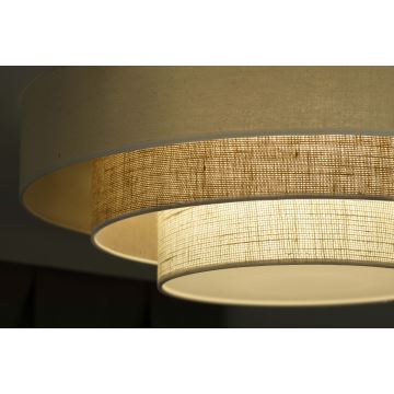 Duolla - LED-kattovalaisin LUNETA LED/26W/230V halkaisija 60 cm 4000K kerma/ruskea